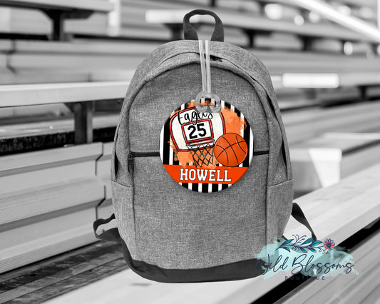 Personalized Basketball Bag Tag