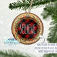 Red Buffalo Plaid Berry Wreath Ornament