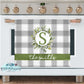 Buffalo Plaid Olive Wreath Kitchen Towel