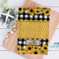 Buffalo Plaid Sunflower And Polka Dot Personalized Kitchen Towel