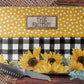 Buffalo Plaid Sunflower And Polka Dot Personalized Kitchen Towel