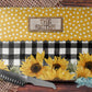 Buffalo Plaid Sunflower And Polka Dot Clean / Dirty Dishwasher Magnet
