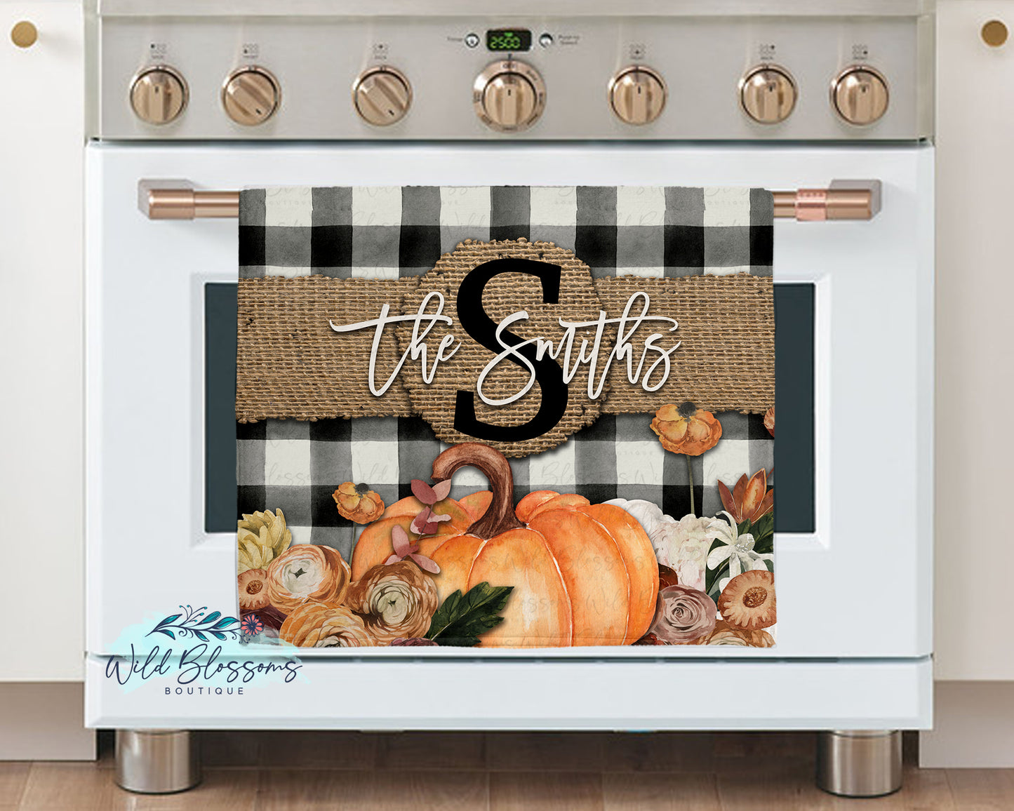 Fall Floral Burlap Table Runner