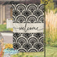 Boho Black Floral Linen Garden Flag