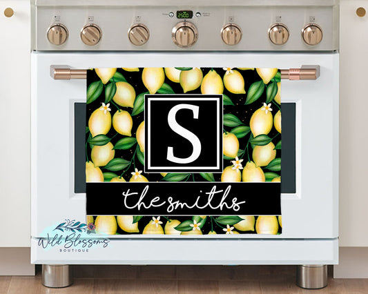 Black Lemon Kitchen Towel