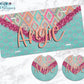 Boho Aztec Glitter Look License Plate