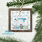 Wooden Frame Boy Snowman Ornament