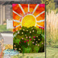 Bright Spring Floral Sunshine Garden Flag