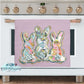 Watercolor Bunny Trio Kitchen Towel