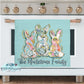 Watercolor Bunny Trio Kitchen Towel