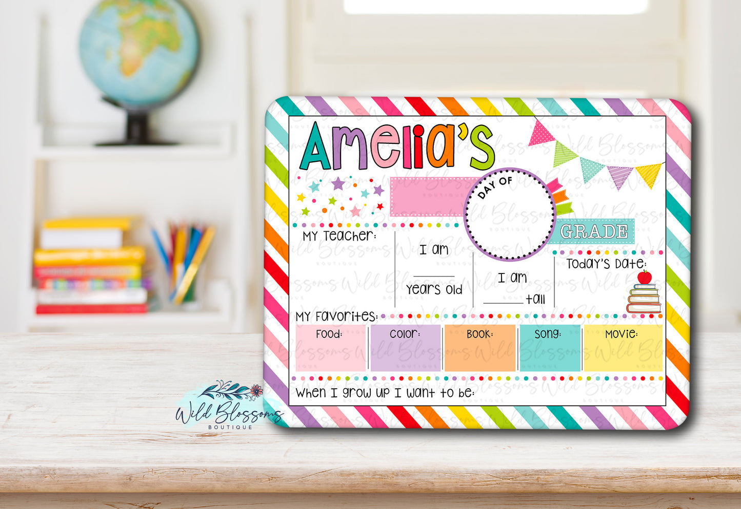 Bright Colorful Back To School Sign