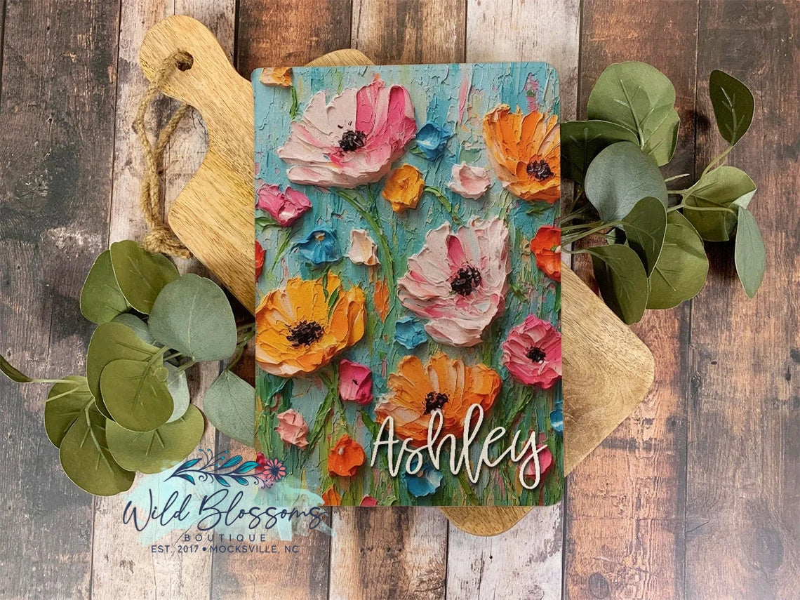 Personalized Bright Floral Painted Notebook Journals - 10 Designs To Choose From