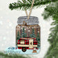 Winter Camper Mason Jar Ornament