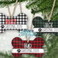 Buffalo Plaid Dog Bone Ornament