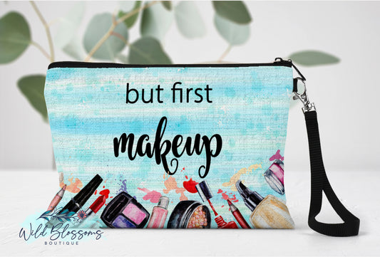 But First Makeup Linen Bag