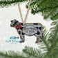 Rustic Metal Farmhouse Cow Ornament