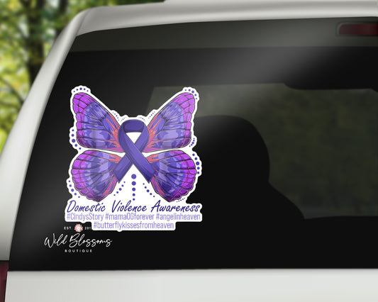 Domestic Violence Awareness Butterfly Decal