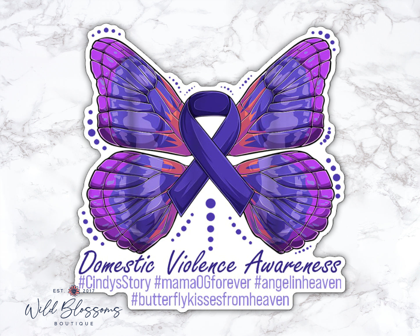 Domestic Violence Awareness Butterfly Decal