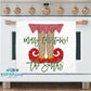 Elf Feet Faux Applique Christmas Kitchen Towel