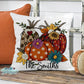 Fall Floral Pumpkin Trio Personalized Pillow
