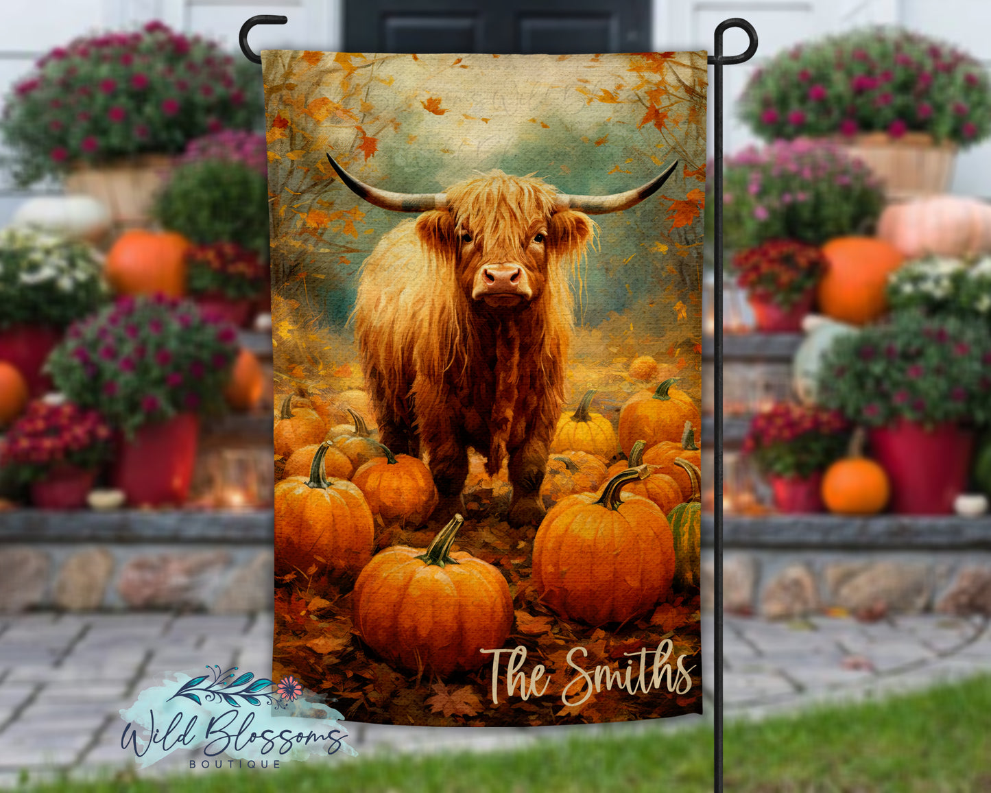 Fall Highland Cow Kitchen Towel