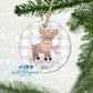 Girl Christmas Moose Ornament