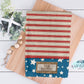 Patriotic Stripes And Stars American Flag Personalized Kitchen Towel