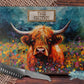 Highland Cow Personalized Glass Cutting Board