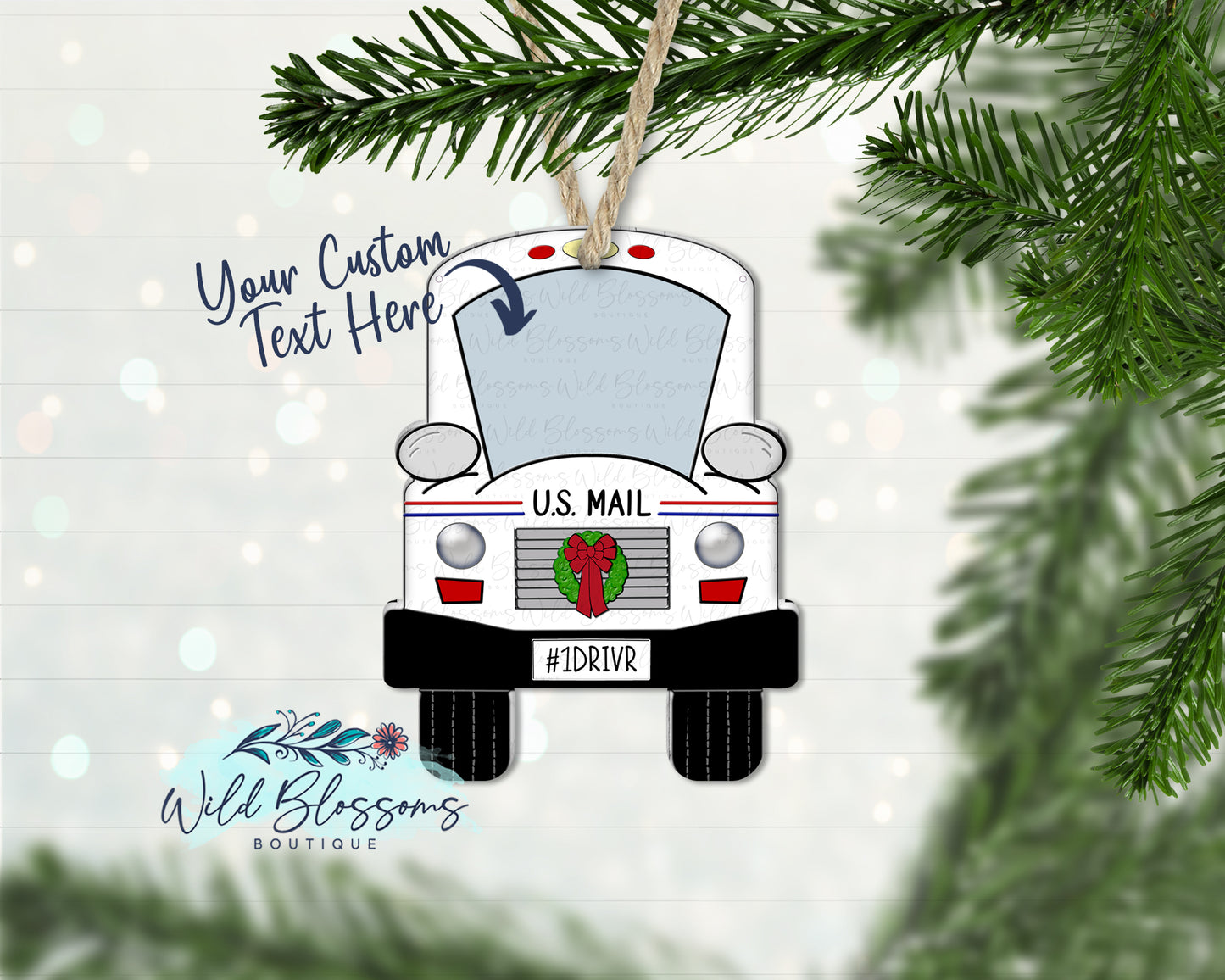 USPS Delivery Truck Ornament