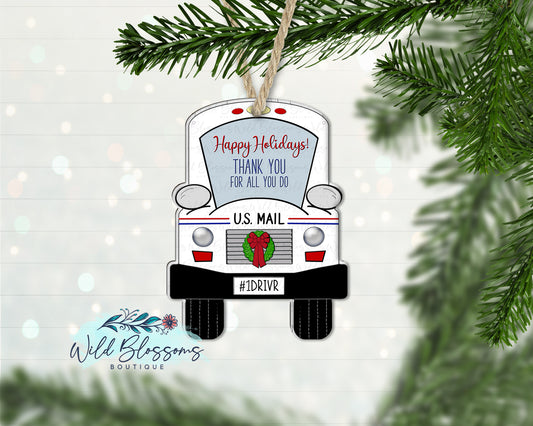 USPS Delivery Truck Ornament