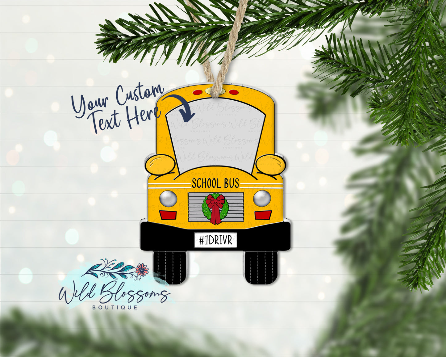 School Bus Driver Truck Ornament