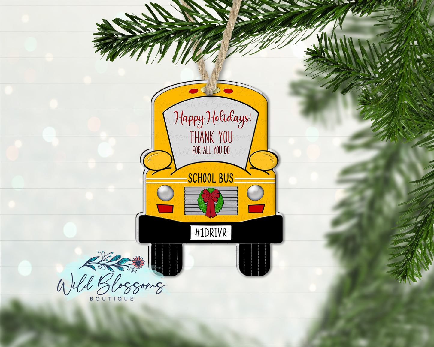 School Bus Driver Truck Ornament