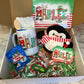 Personalized Boy Whimsical Snowman Kids Christmas Eve Box