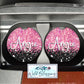 Black And Pink Glitter Car Coasters