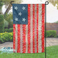 Lace Patchwork American Flag Personalized Garden Flag