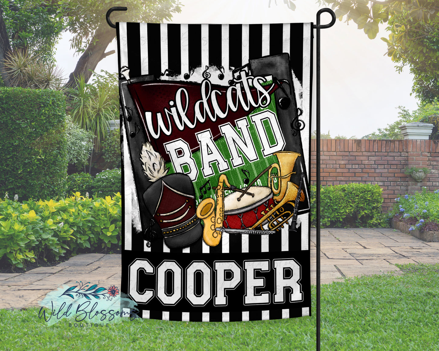 Personalized Marching Band Garden Flag