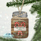 Merry Christmas Candy Cane Mason Jar Ornament