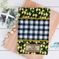 Navy Buffalo Plaid Lemon Farmhouse Personalized Kitchen Towel