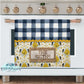 Navy Buffalo Plaid Farmhouse Bee Kitchen Towel