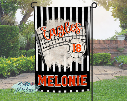 Personalized Volleyball Garden Flag