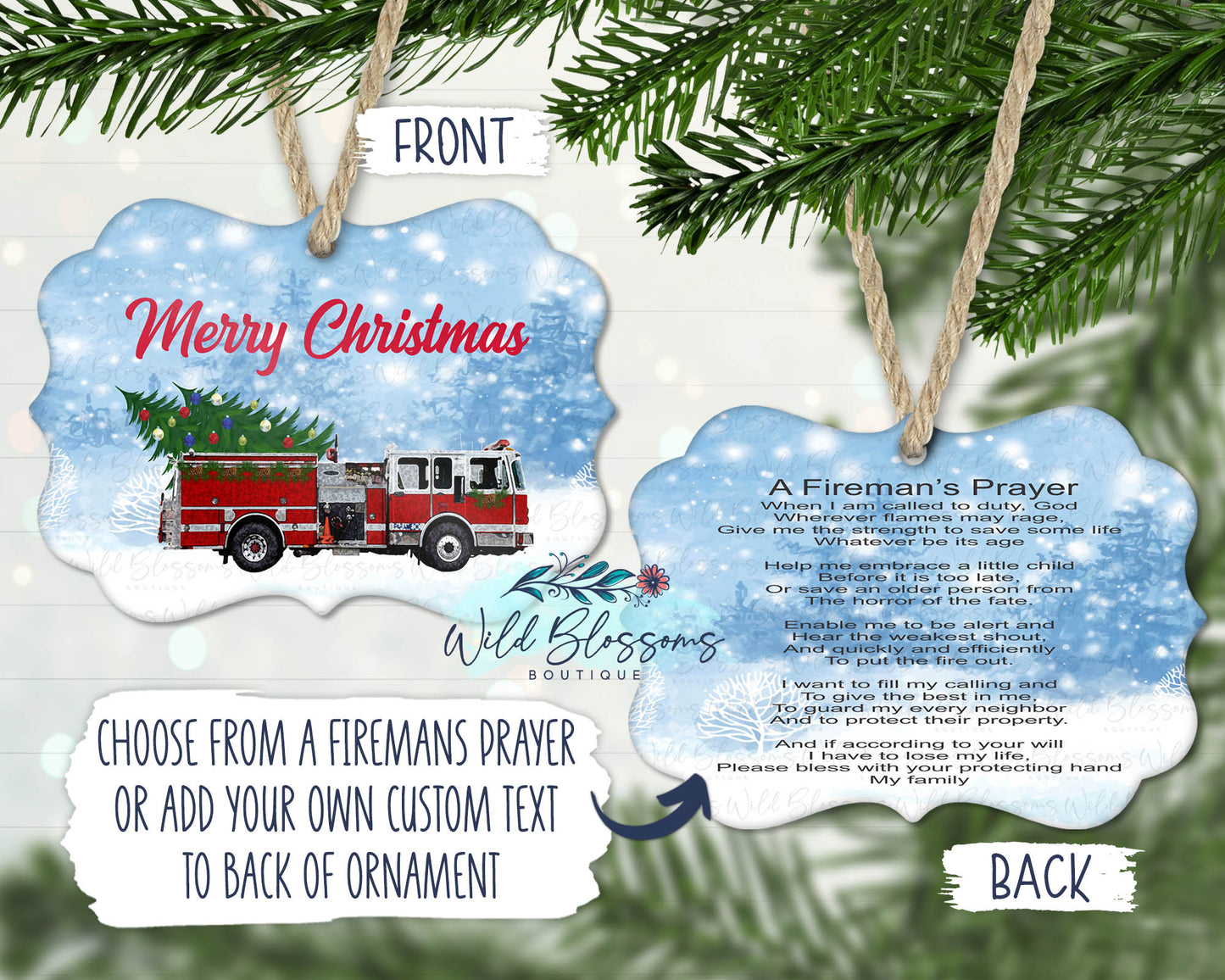 Firetruck Ornament