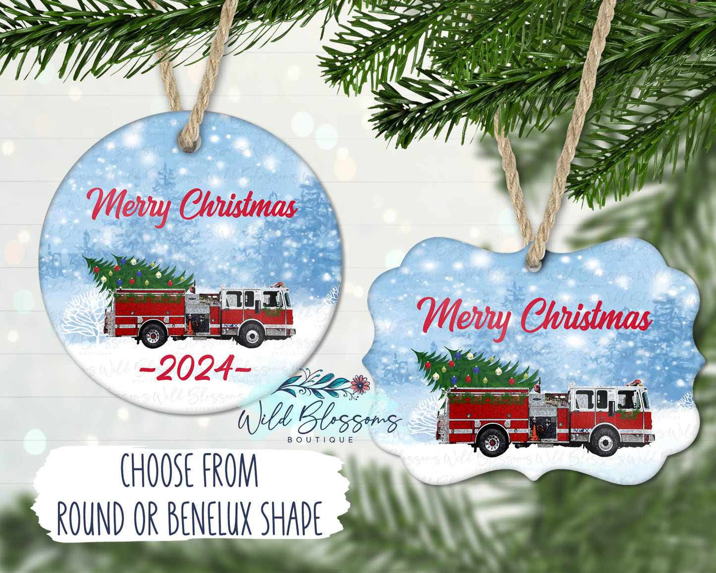 Firetruck Ornament