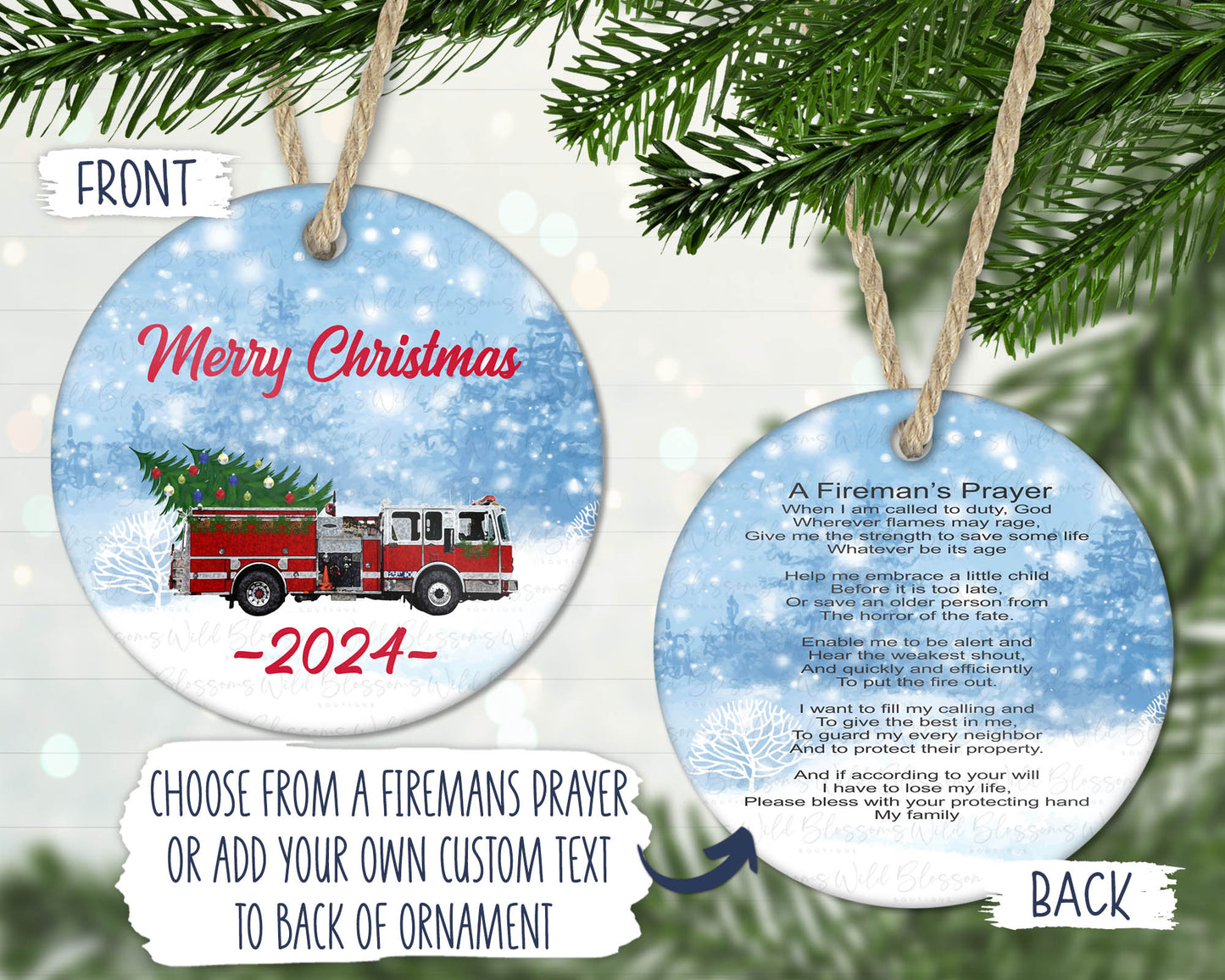 Firetruck Ornament