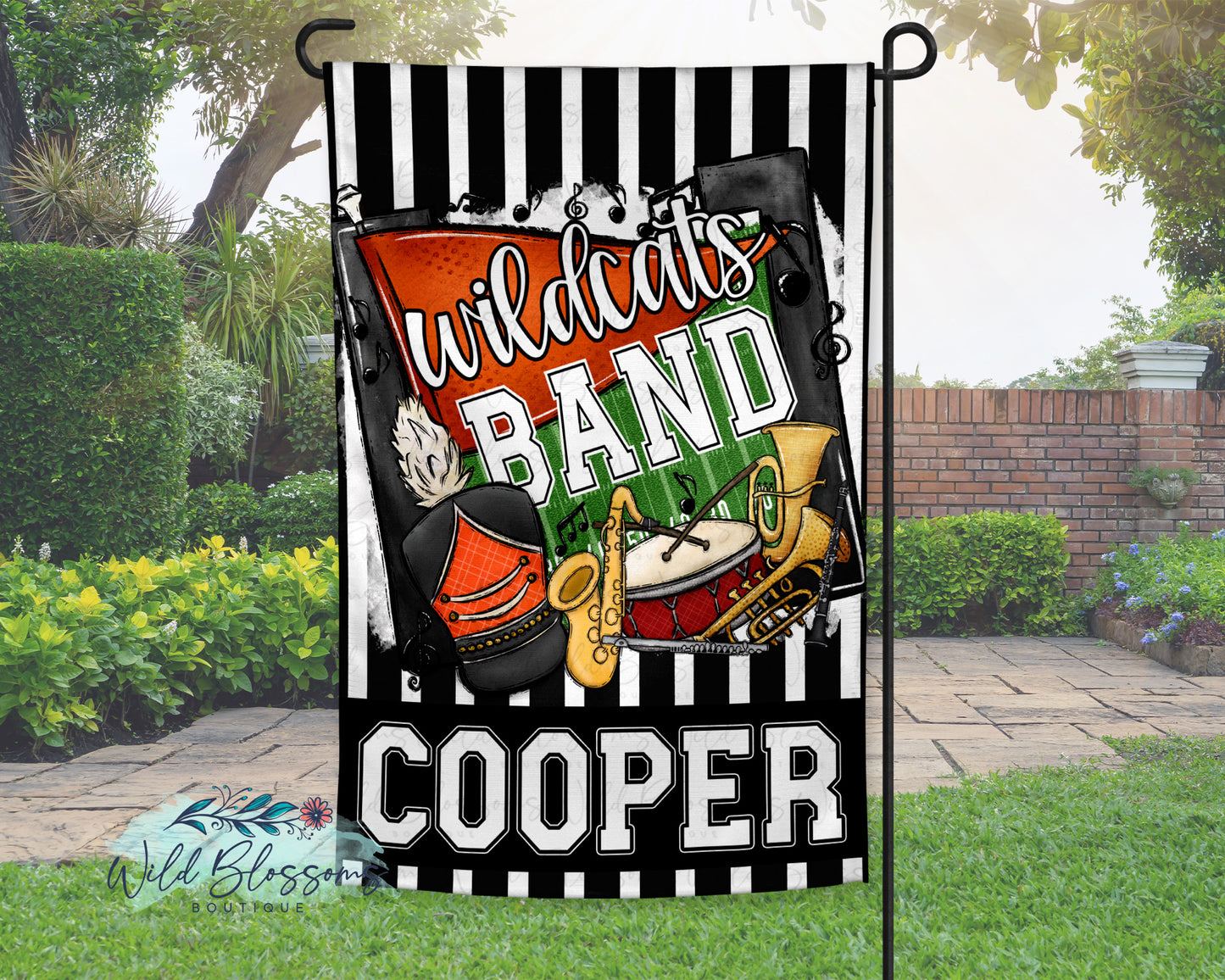 Personalized Marching Band Garden Flag