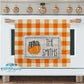 Orange Buffalo Plaid Pumpkin Kitchen Towel