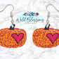 Pink Leopard Print Pumpkin Drop Earrings