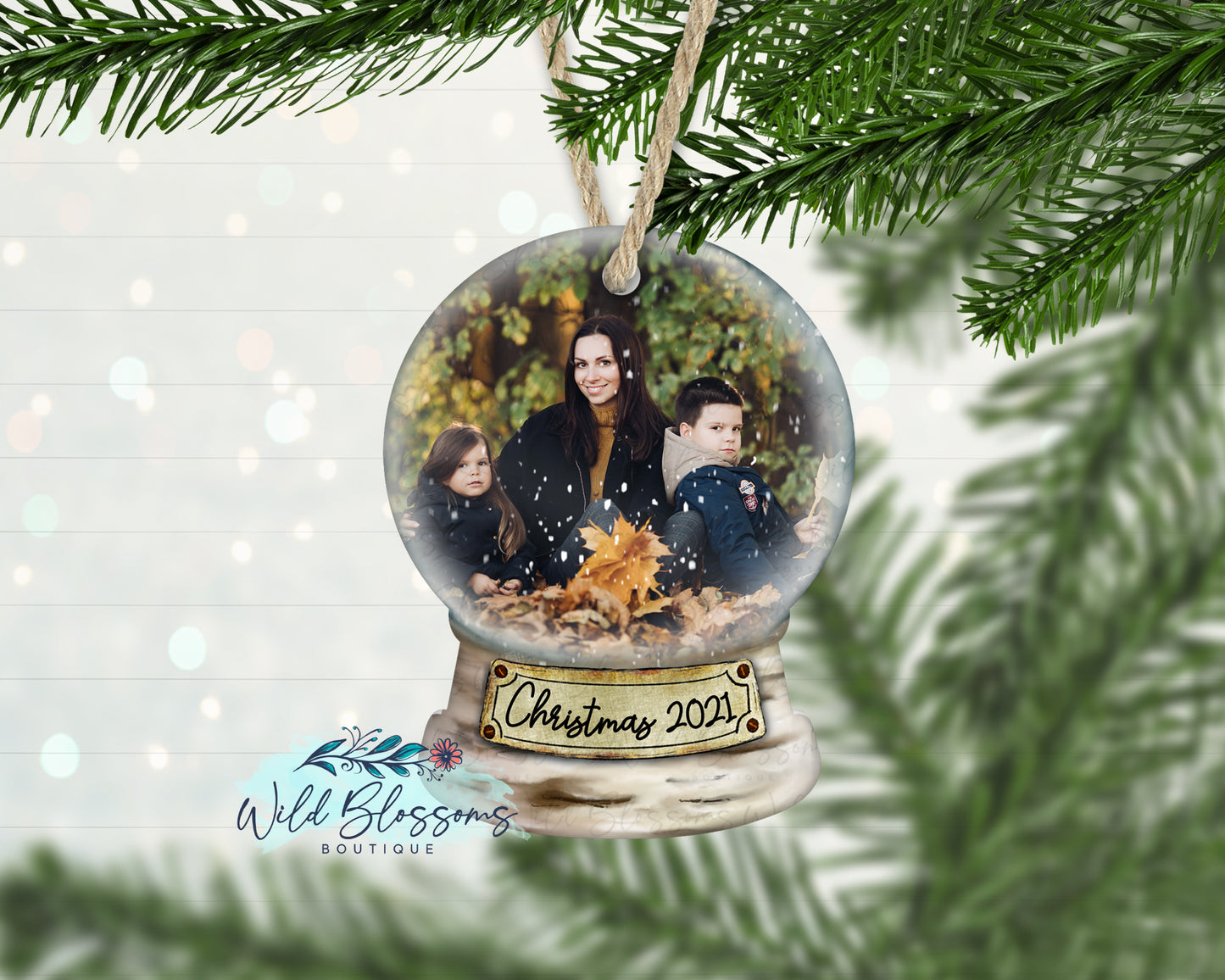 Snow Globe Photo Ornament