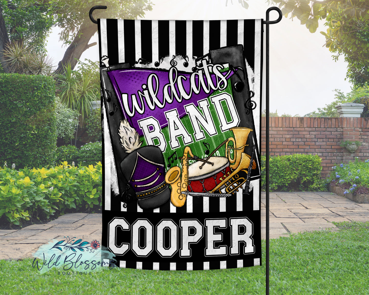 Personalized Marching Band Garden Flag