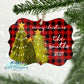 Red Buffalo Plaid Christmas Trees Ornament