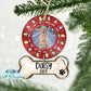 Red Christmas Lights Dog Photo Ornament